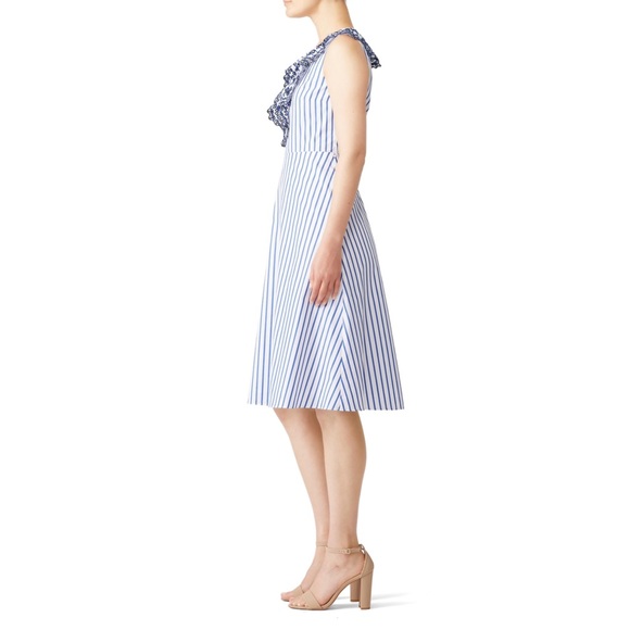 Draper James Stripe Ruffle Eyelet Dress EUC - Picture 4 of 10